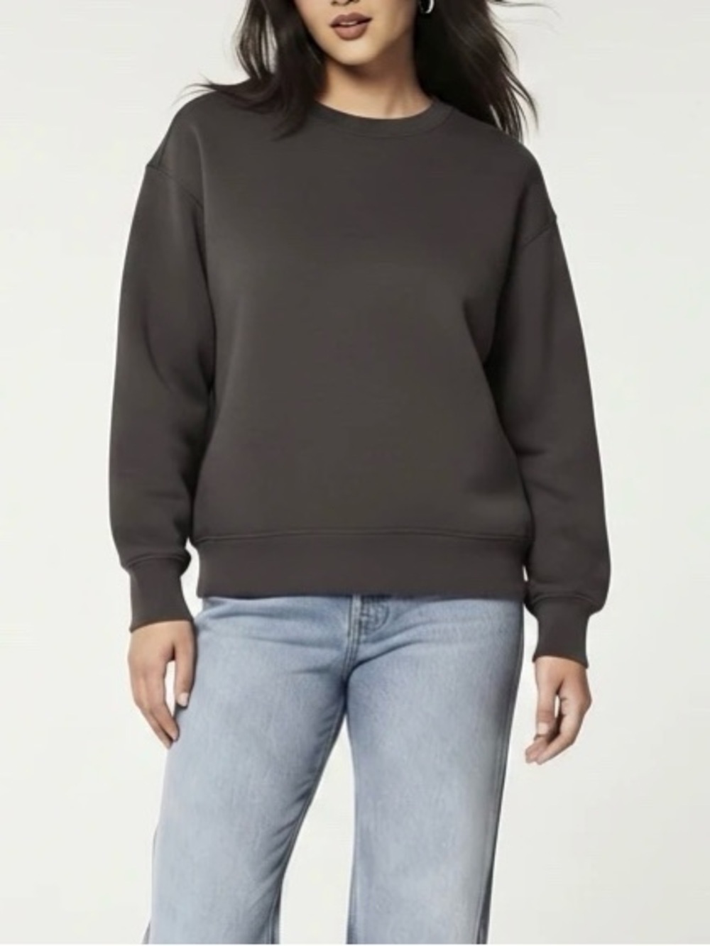 Zara Plain Gray Crewneck Sweatshirt